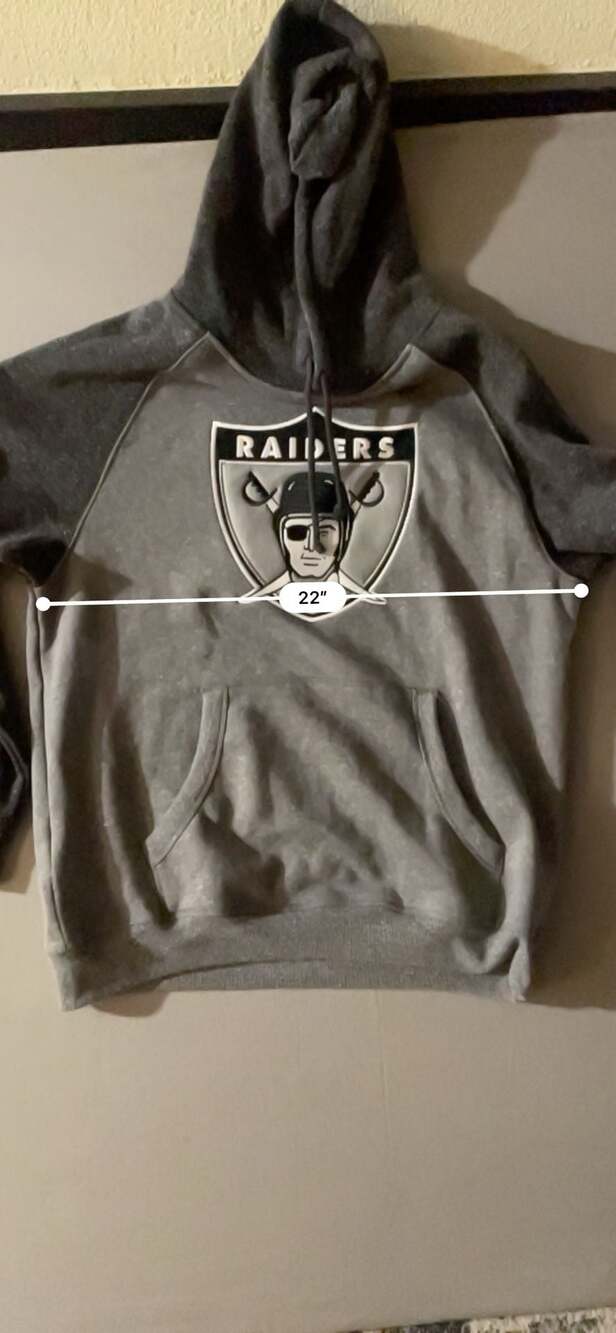 NFL Winning Streak Fleece Hoodie Vintage logo Raiders Size L - Picture 5 of 7